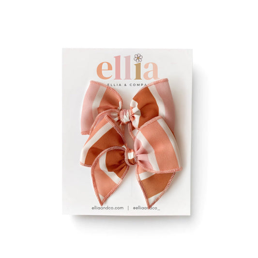 Autumnal Stripe - Mini Fairytale Piggie Clips