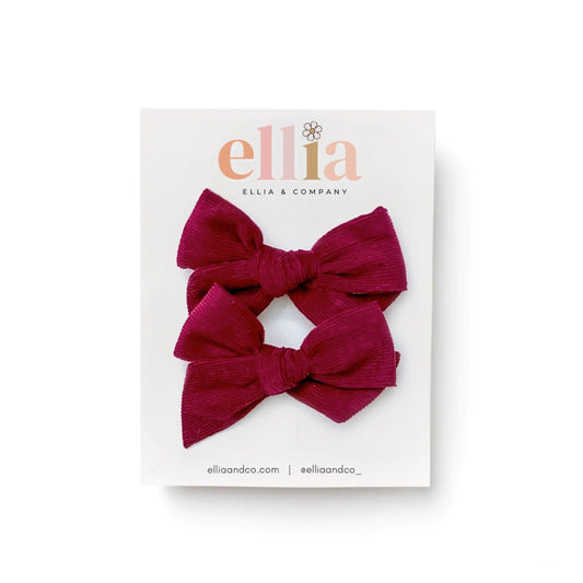 Mulberry Corduroy - Mini Twirl Piggie Clips