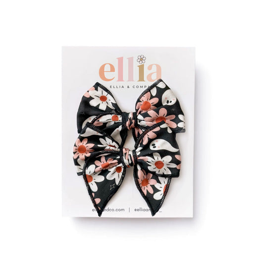 Ghostly Floral - Mini Fairytale Piggie Clips