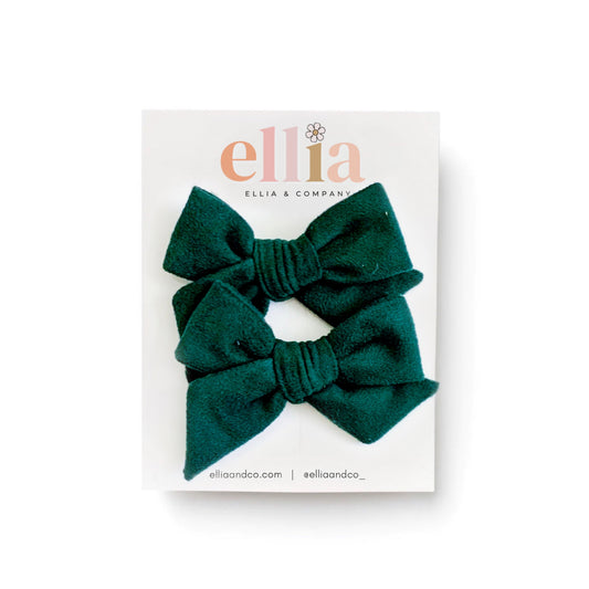 Forest Suede - Mini Twirl Piggie Clips