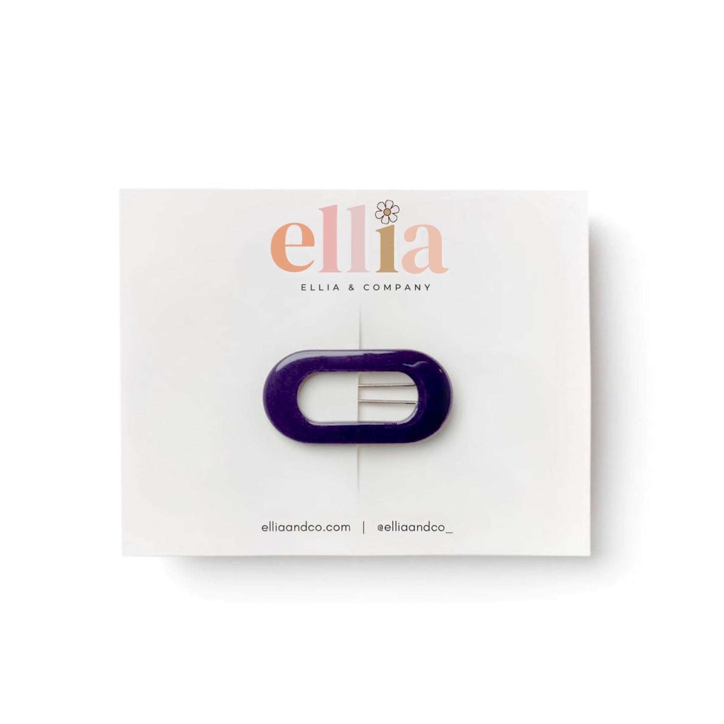 Eggplant - Oval Barrette