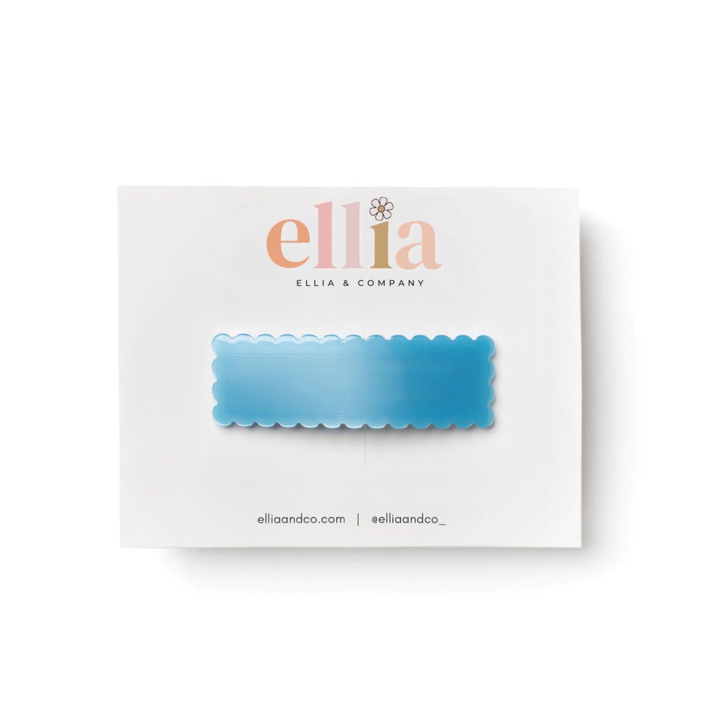 Cerulean - Scalloped Snap Clip