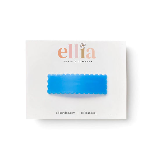 Light Blue - Scalloped Snap Clip