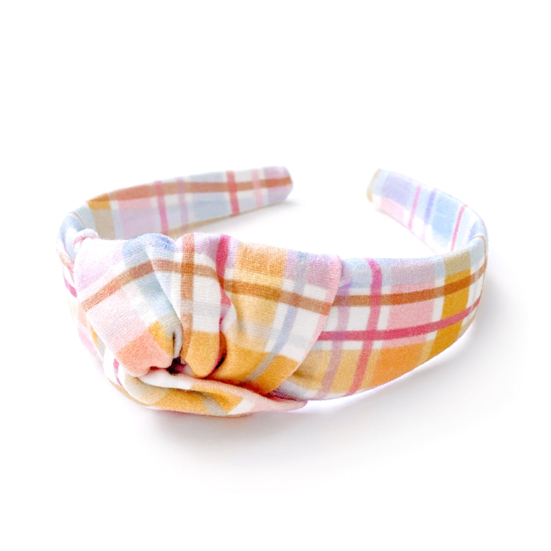 Spring Plaid - Knot Headband