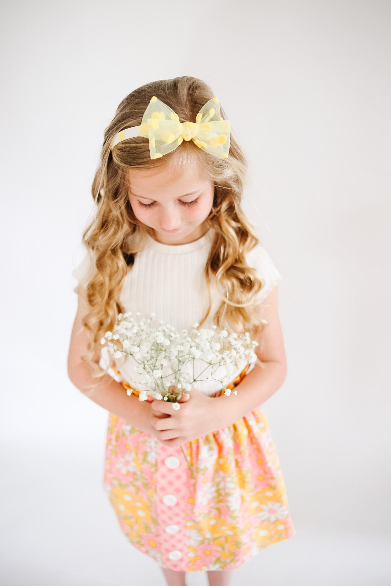 Chickadee Tulle Dot - Big Girl Headband