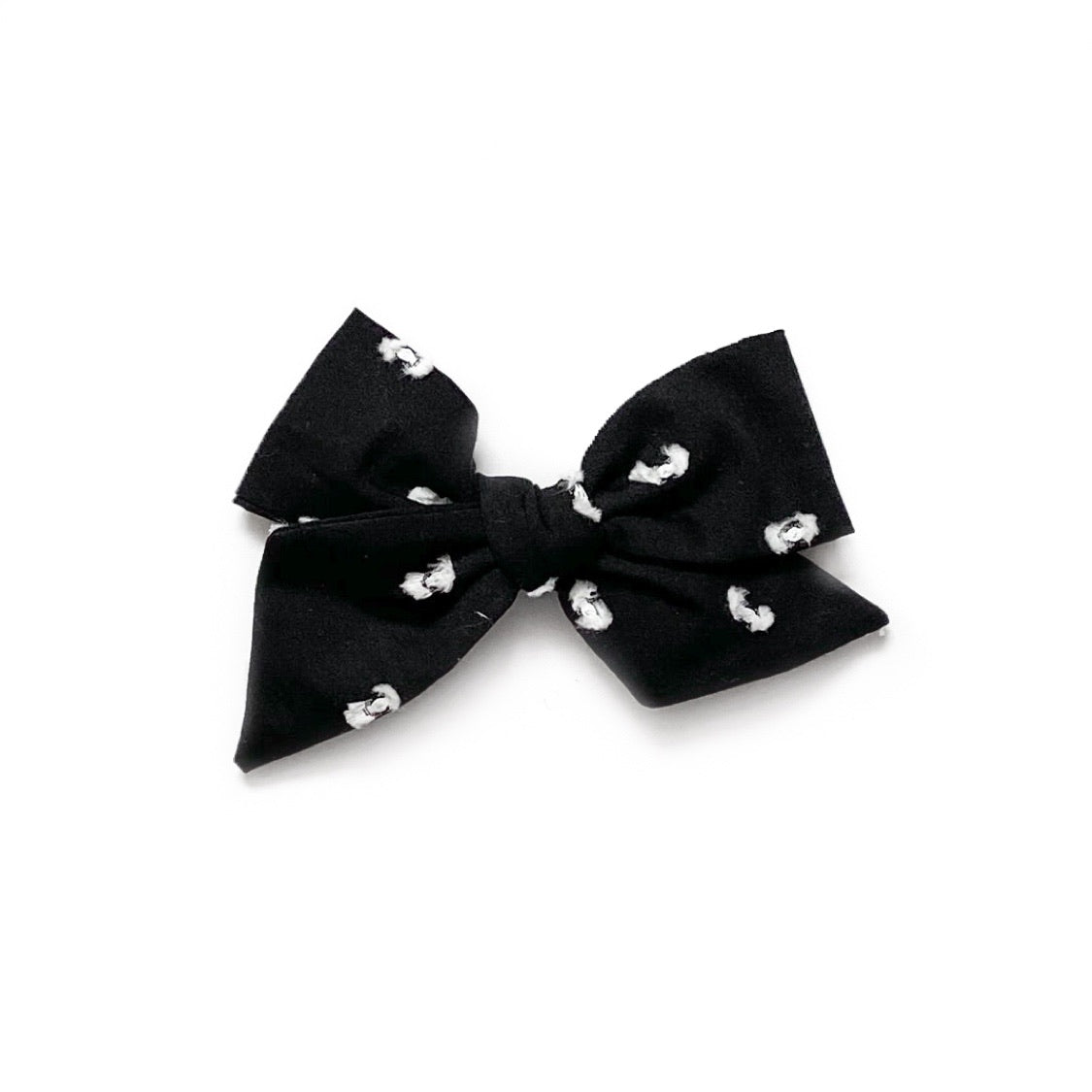 Black White Clip Dot - Mini Twirl