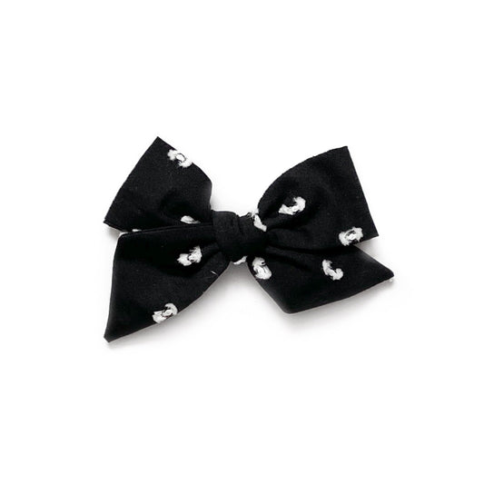 Black White Clip Dot - Mini Twirl