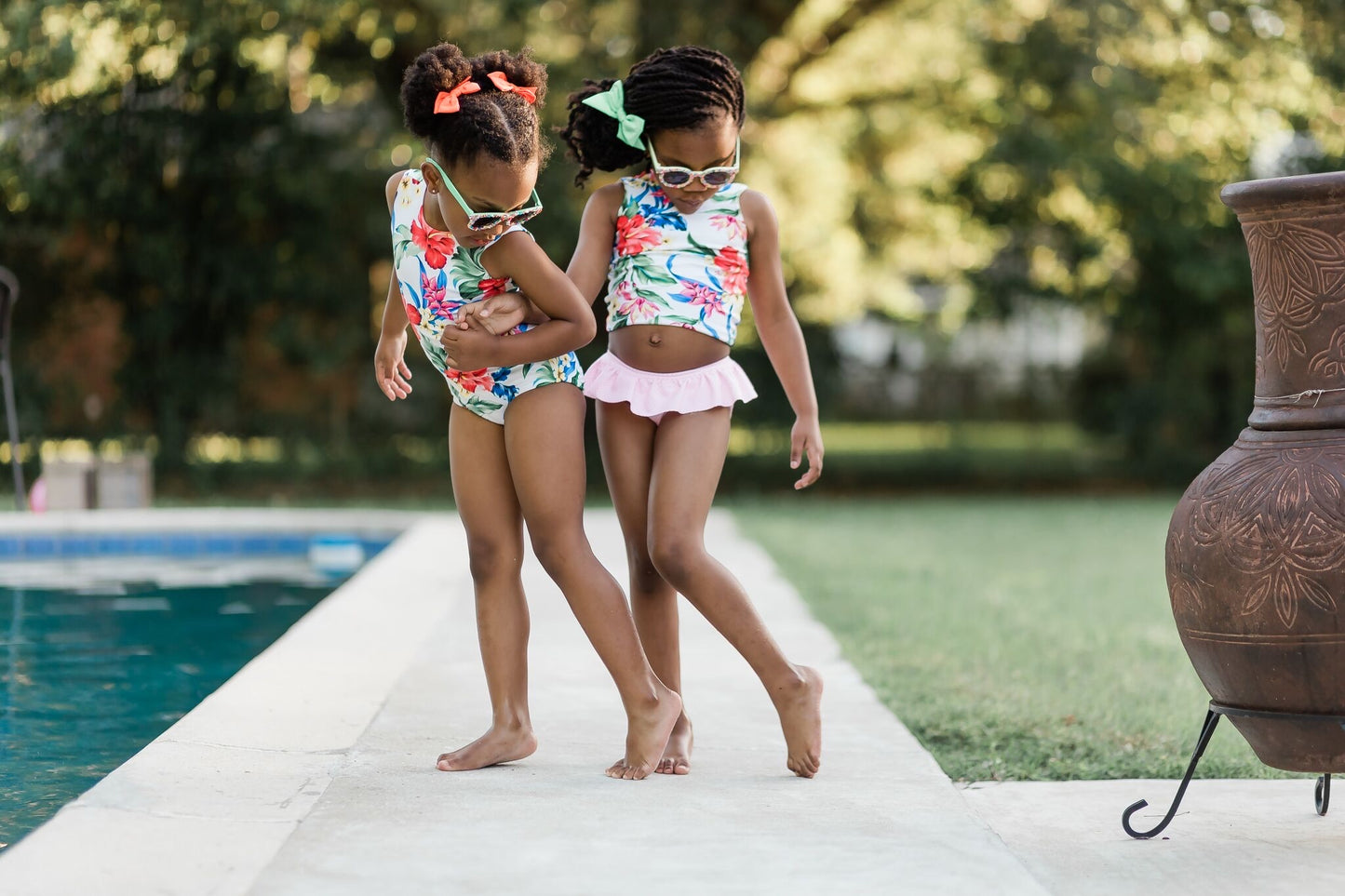 Neon Orange Stripe - Oversized Twirl