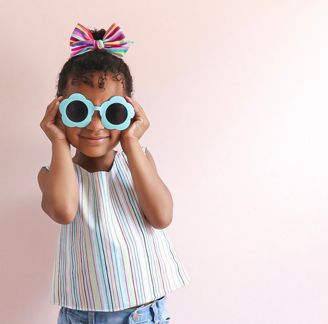 Bright Rainbow Stripe - Oversized Twirl