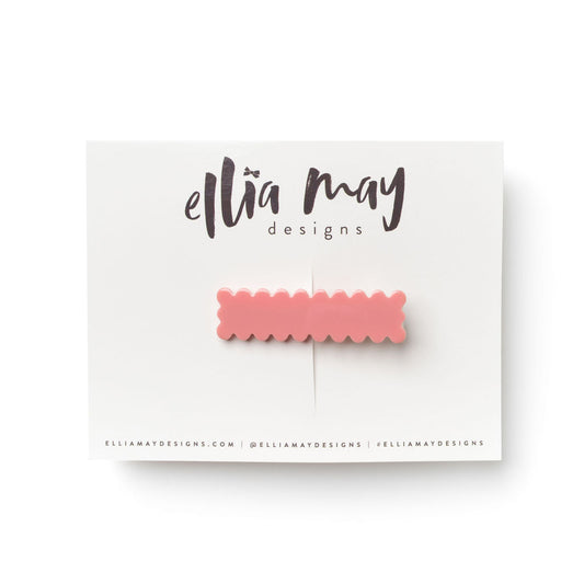 Prairie Pink - Scalloped Bar Clip