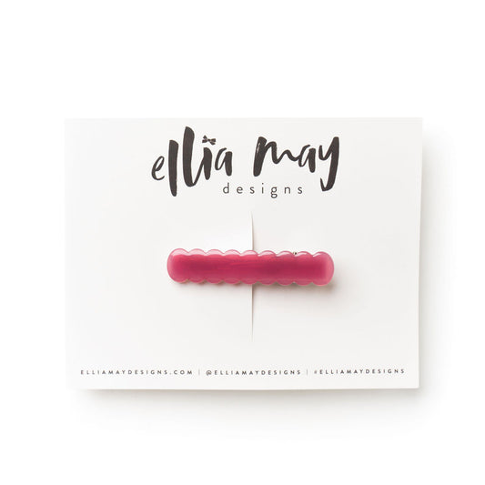Raspberry - Scalloped Bar Clip