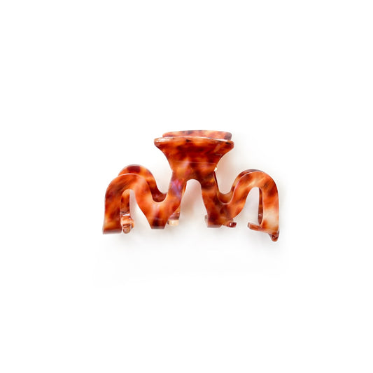 Cognac Marble - Squiggle Claw Clip