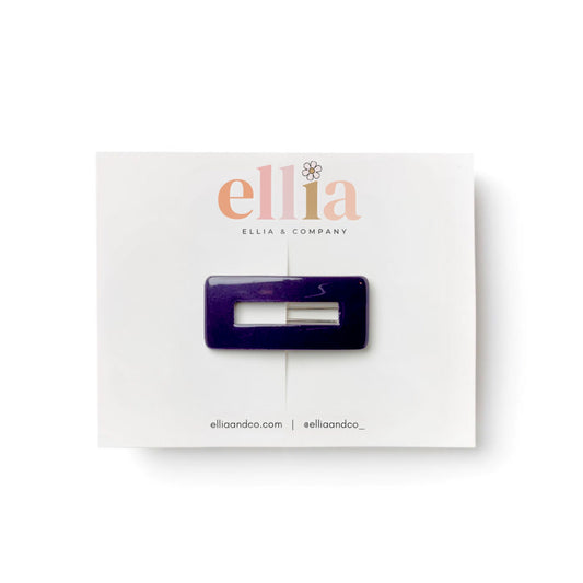 Eggplant - Rectangle Barrette