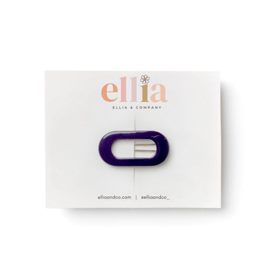 Eggplant - Oval Barrette