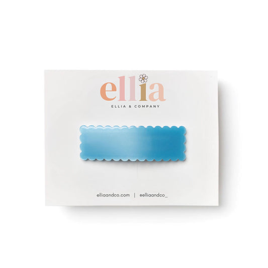 Cerulean - Scalloped Snap Clip