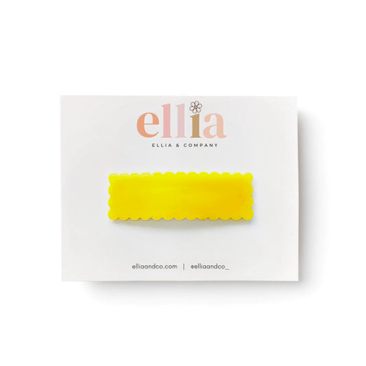 Yellow - Scalloped Snap Clip