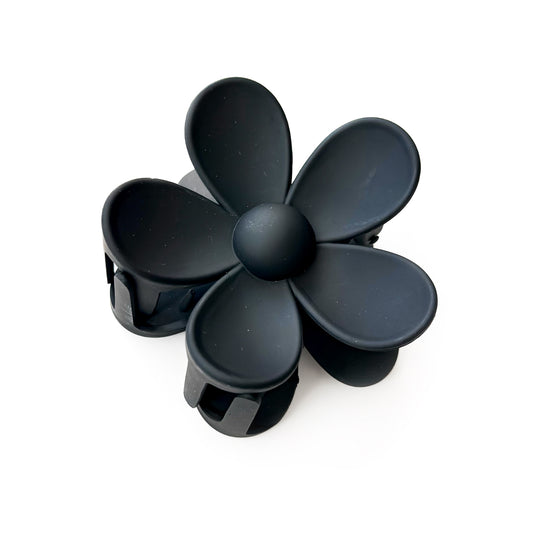 Black Flower - Claw Clip