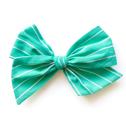 Neon Teal Stripe - Oversized Twirl