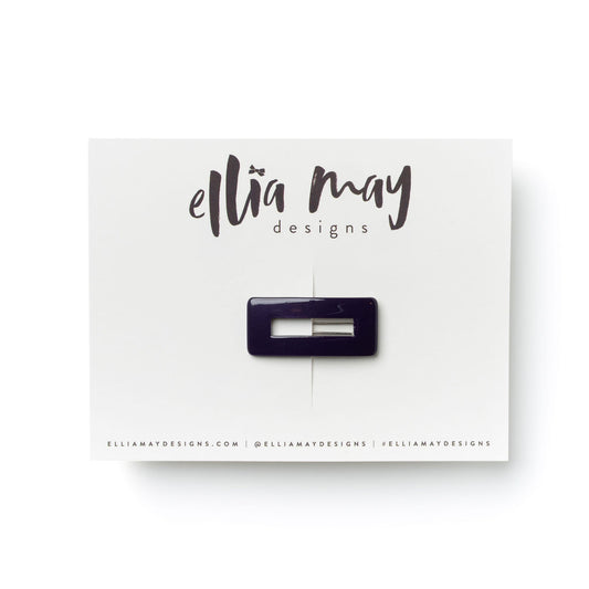Eggplant - Rectangle Barrette