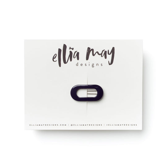 Eggplant - Oval Barrette