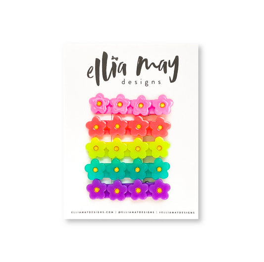 Neon Hibiscus - Bar Clip Bundle 2”