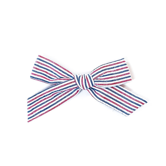 Mini Seersucker Stripe - Oversized Knot