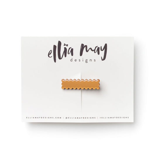 Cinnamon - Mini Scalloped Bar Clip