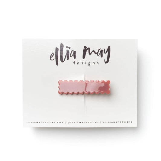 Rosewood - Scalloped Bar Clip